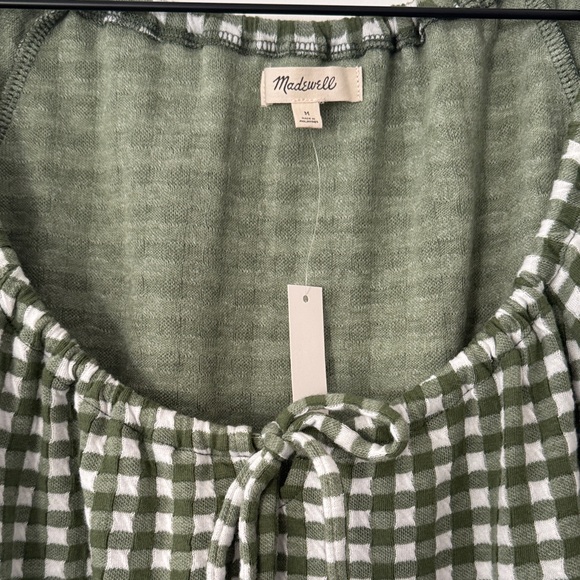 Madewell Green Checkered Mini Dress - Picture 4 of 4